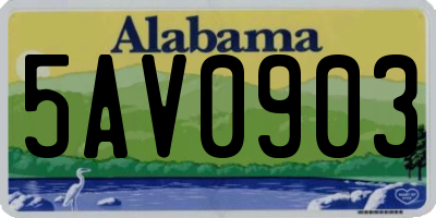 AL license plate 5AV0903