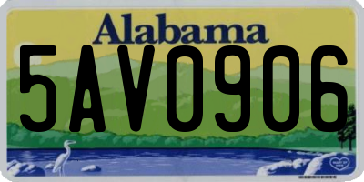 AL license plate 5AV0906