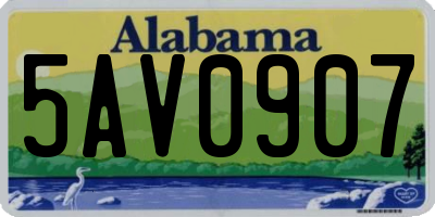 AL license plate 5AV0907