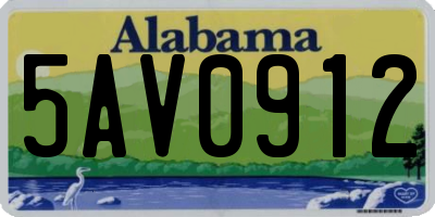 AL license plate 5AV0912