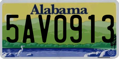 AL license plate 5AV0913
