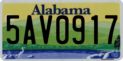 AL license plate 5AV0917