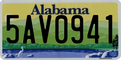 AL license plate 5AV0941