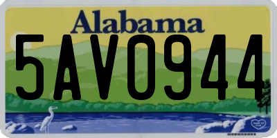 AL license plate 5AV0944