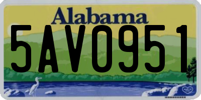 AL license plate 5AV0951
