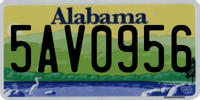AL license plate 5AV0956