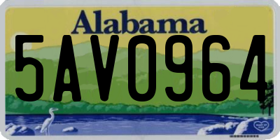 AL license plate 5AV0964