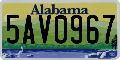 AL license plate 5AV0967