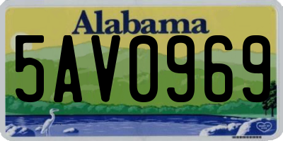 AL license plate 5AV0969