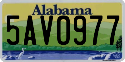 AL license plate 5AV0977