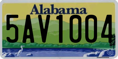 AL license plate 5AV1004