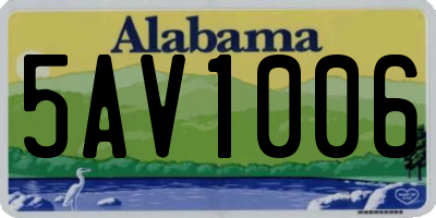AL license plate 5AV1006