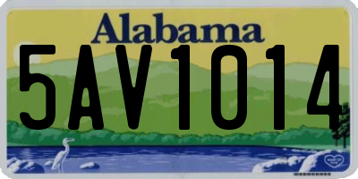 AL license plate 5AV1014