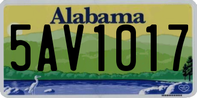AL license plate 5AV1017