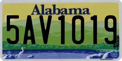 AL license plate 5AV1019