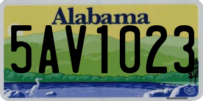 AL license plate 5AV1023