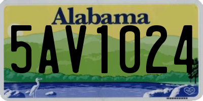AL license plate 5AV1024