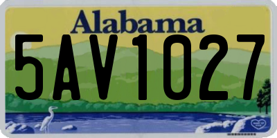 AL license plate 5AV1027