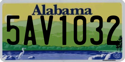 AL license plate 5AV1032