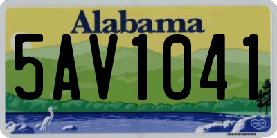 AL license plate 5AV1041