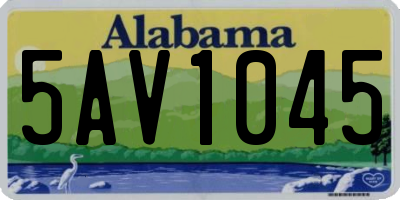 AL license plate 5AV1045
