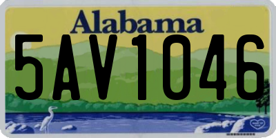 AL license plate 5AV1046