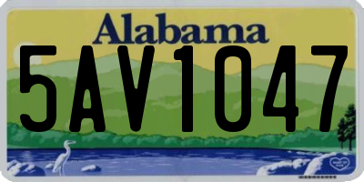 AL license plate 5AV1047