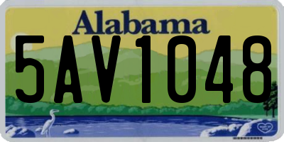 AL license plate 5AV1048