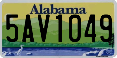 AL license plate 5AV1049
