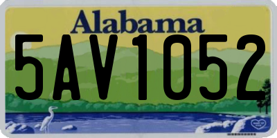 AL license plate 5AV1052