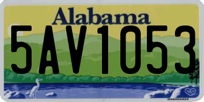 AL license plate 5AV1053