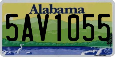 AL license plate 5AV1055