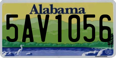 AL license plate 5AV1056