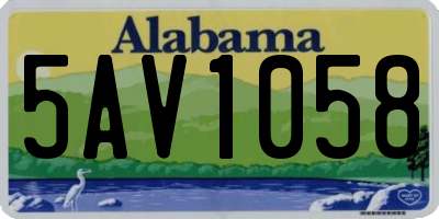 AL license plate 5AV1058