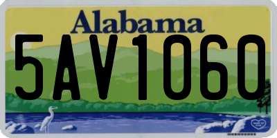 AL license plate 5AV1060