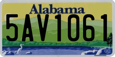AL license plate 5AV1061