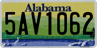 AL license plate 5AV1062