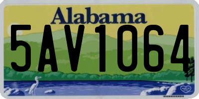 AL license plate 5AV1064