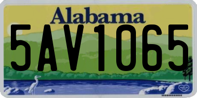 AL license plate 5AV1065