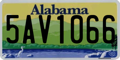 AL license plate 5AV1066