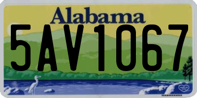 AL license plate 5AV1067