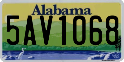 AL license plate 5AV1068