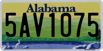 AL license plate 5AV1075