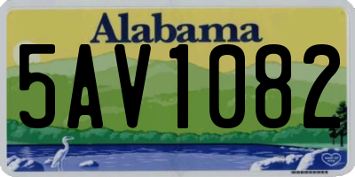 AL license plate 5AV1082