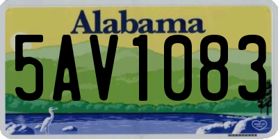 AL license plate 5AV1083