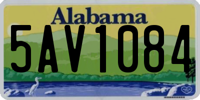 AL license plate 5AV1084