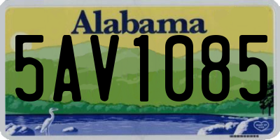 AL license plate 5AV1085