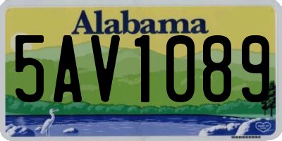 AL license plate 5AV1089