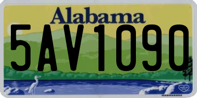 AL license plate 5AV1090