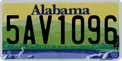 AL license plate 5AV1096